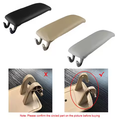 Leather Arm Rest Center Console Lid Cover For 00-05 Audi A6 C5 Black/Gray/Beige Car Armrest Pads
