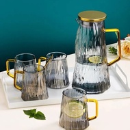 Cloks 1.8L Heat Resistant Glass Water Jug with 4 Cups - CL18