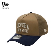 New Era 9FORTY A-Frame Trucker College Khaki Snapback Cap