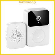 TAK Wireless Video Doorbell with Chime 2-way Audios Doorbell PIR Motion Detection Doorbell Home Security Camera System
