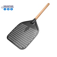 Pizza Peel,Perforated Pizza Shovel,Rectangular Pizza Turning Spatula with Detachable,For 12-Inch Piz