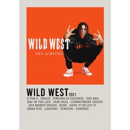 【READY STOCK】Poster Cover Album Wild West by ​Central Cee for Room/Barber/Gift/Gym