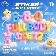 Fullbody B80 Sticker Code 123, Customizable