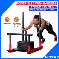 Power Sled Leash Straps Harness Olympic Plates Weight Training Exercise Speed Improvement Crossfit P