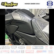 TECHSPEC HONDA CB400X 2015- SNAKE SKIN FUEL TANK GRIPS CENTER PROTECTORS PADS UNIVERSAL