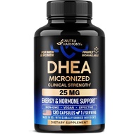 DHEA 25mg-Men Women Micronized Dehydrogenated Meter Male Keto Supplements-Clinical Proof Power and B