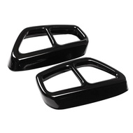 Stainless Steel Car Rear Dual Exhaust Muffler Pipe Cover Trim Exhaust Muffler Panel For-BMW 5 Series
