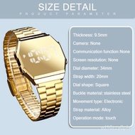 9aDG Casio Watch for Women/Man Waterproof Original Touch Screen LED Digital Stainless Gold Wrist Wat