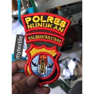 Terbaik logo polda polres polri bordir timbul custom sesuai lokasi