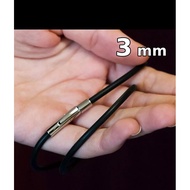 Vòng cổ dây cao su khoá bấm inox cao cấp 2li 3li 4li 5li HH06