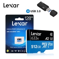 Lexar 633X Memory Card 512GB 256GB 128GB 64GB SDXC Micro sd card 32GB SDHC 95M-100M/s TF Card for Gopro/DJI/Nintendo