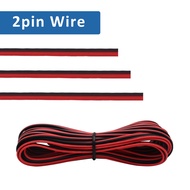 10M 20M 2PIN Electrical Wire Tinned Copper PVC Insulated Red Black Cable For Single Color LED Strip 