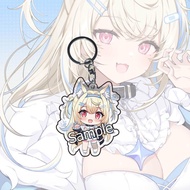 Gantungan Kunci Anime Hololive FUWAMOCO Fuwawa Mococo Abyssgard Vtuber - Fuwawa 01, Gantungan Kunci