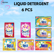 Surf powder soap liquid detergent  6 pcs breeze liquid detergent soap  washing machine liquid  60 ml