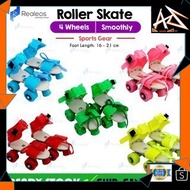 MALAYSIA UP📣(AZWAR SHOP) Realeos 4 Wheels Adjustable Kids Quad Roller Skate Shoe Sport R832