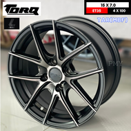 ล้อแม็กขอบ 15x7.0 ET+35 4รูx100🚘ล้อแม็กรถเก๋ง ยี่ห้อ TORQ by LENSO รุ่น TAR(MBF) 🔥(ราคา1วง)🔥 ❌*ขายยกชุด4วง*❌ แท้100% แถมจุ๊บลมพรีเมี่ยม