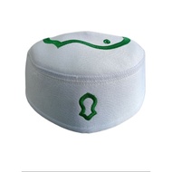 HIJAU White capal cap with green capal logo
