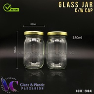 180ML GLASS BOTTLE WITH CAP || 200AJ POST TODAY !
