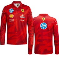 T Shirt Racing Jersey Long Sleeve Jersey Ferrari F1+Fleet Autumn+Men Women F1 Racing Car