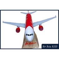 AirAsia Airbus A320 Diecast Airplane with Stand Label Airplane Model