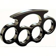 1ชิ้น 2D FLAT 'N Metallic Steel Knuckle Duster' ภาพติดผนังวินเทจ, เหล็ก, เจาะรูไว้ล่วงหน้าเพื่อให้แข