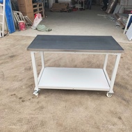 Stainless Steel g3 Laboratory with Packing Vise Double Layer Wheel Operating Table Workbench Mobile 