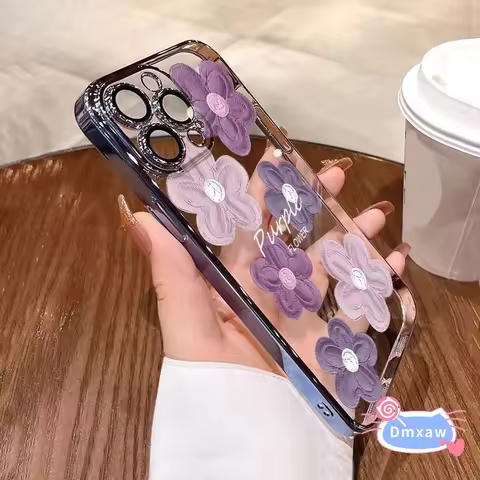 For Huawei Nova Y91 Y90 Y71 Y70 Plus Y61 7 5 5i Pro 6 SE 7i 5T 4 4e 3 3i Phone Case Purple Oil Paint