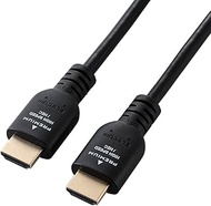 Elecom DH-HDPS14E15BK2 HDMI Cable, 3.9 ft (1.5 m), Premium 4K2K (60 Hz), Triple Shielded Noise Reduc