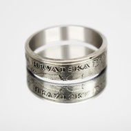 克羅地亞硬幣戒指 50 lipa 2005 克羅地亞硬幣戒指男士硬幣戒指