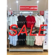 KEMEJA UNIQLO WOMEN'S Short Sleeve Open Collar Linen Blend Shirt
