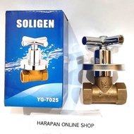 STOP KRAN TANAM KUNINGAN 1/2" SOLIGEN / SHOWER TANAM / STOP KERAN-AlloyAllure