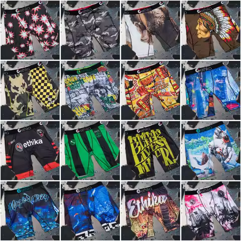 ETHIKA 1Pcs Men Underwear Boxers Breathable Mesh Crotch Man Underpants Plus Size Mens Panties L-3XL 