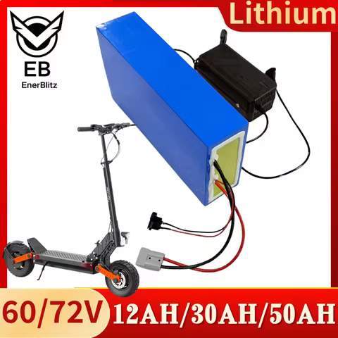EB-72V 5000W Battery 30Ah 50Ah 60V 12Ah 30Ah 50Ah Lithium Ion for 800W 10KW 14KW Two-Wheeler Citycoc