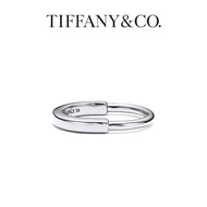 2025 New Tiffany&Co Original Ring- แหวนล็อคทองคุกกุหลาบ 18k โดย Tiffany การออกแบบคู่รูป U ทองสีเหลือ