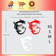 MSI Gaming Dragon sticker reflective g series laptop desktop car Kereta pantulan cahaya Waterproof M