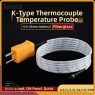 XUEXII K-type TP-01 Thermo Sensor Probe, TM-902C 0.5/1/2/3/5/10M Teflon Long Wire Temperature Test, 