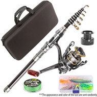 [in stock] Fishing Gear Set Fishing Reel Spinning Reel Long Casting Lure Rod Telescopic Travel Porta