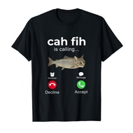 Men's cotton T-shirt Cah Fih Call Reminder To Leave A Message To Refuse To Answer The Call T-shirt W
