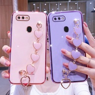 Casing OPPO F9 case softCASE silicone cover with Wristband love bracelet