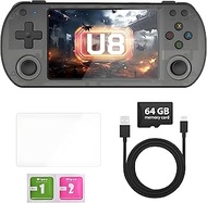 U8 Retro Handheld Game Console with 15,000+ Classic Games，4.0 - Inch IPS Screen，64G Dual TF Card，Pow