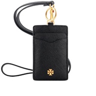 TORY BURCH Emerson 防刮皮革掛式證件套/卡夾（黑色）_廠商直送