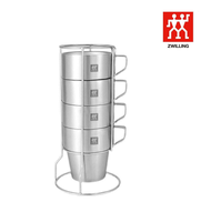 ZWILLING Stainless steel set of cups coffee cup double cup insulation cup with handle mug