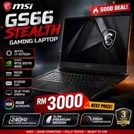 MSI GS66 Stealth Gaming Laptop i7-10750H RTX 2070 16GB RAM 512GB SSD 240Hz RGB Used Good Condition