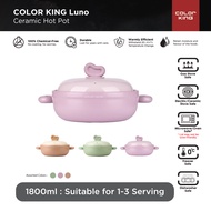 Color King Luno 100% Ceramic Hot Pot 1800ml/ Ceramic Cookware / Healthy Cookware / Cookware / Cerami