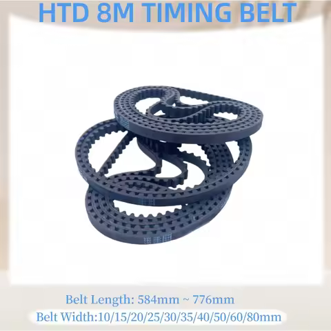 HTD 8M Timing Belt Length584 592 600 616 640 648 656 680 688 696 712 720 728 736 760 768 776mm Belt