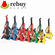 REBUY Metal Jack Stands, Lift Pair Rack Model Parts Simulation Jack Stands, 3 Ton 6 Ton Truck Tire C