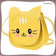 PU Cat Purse for Teen Girls Versatile Yellow Crossbody Bag for Daily Wear