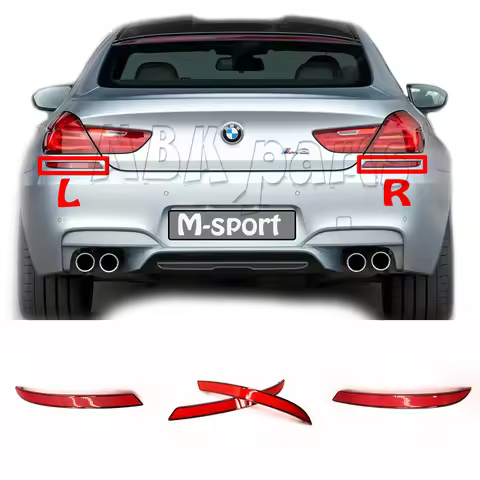 For 11-18 BMW 6 M6 series F06 F12 F13 640d 640dX 640i 640iX 650i 650iX REAR Reflector bumper Left Ri