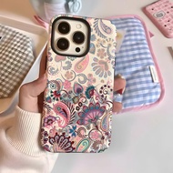 Ethnic Style Retro Flower Apple 16e Phone Case Shock-resistant Two-in-One iphone17r Protective Case