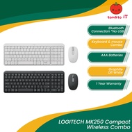 LOGITECH MK250 Compact Wireless Combo Keyboard & Mouse - Graphite | Off-White